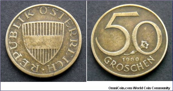 Austria 50 groschen.
1960