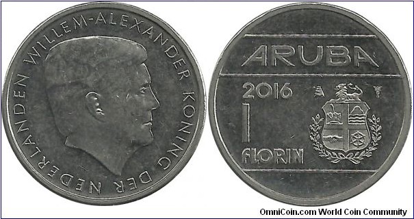 Aruba 1 Florin 2016 - King Willem Alexander