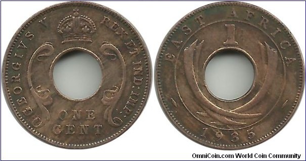 BEastAfrica 1 Cent 1935