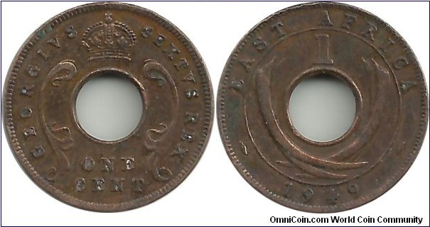 BEastAfrica 1 Cent 1949