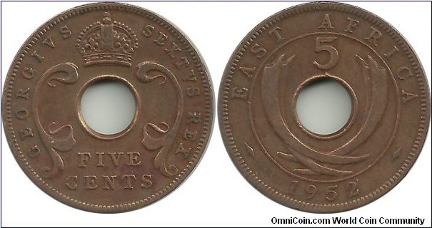 BEastAfrica 5 Cents 1952