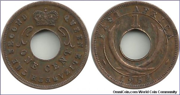 BEastAfrica 1 Cent 1954