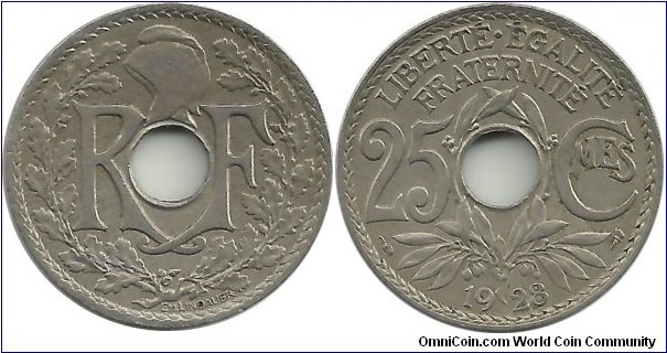 France 25 Centimes 1928