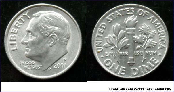 2001 P Roosevelt dime.