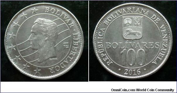 Venezuela 100 bolivares.
2016