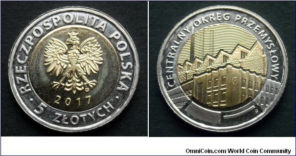 Poland 5 złotych.
2017, Discover Poland - Central Industrial Region.