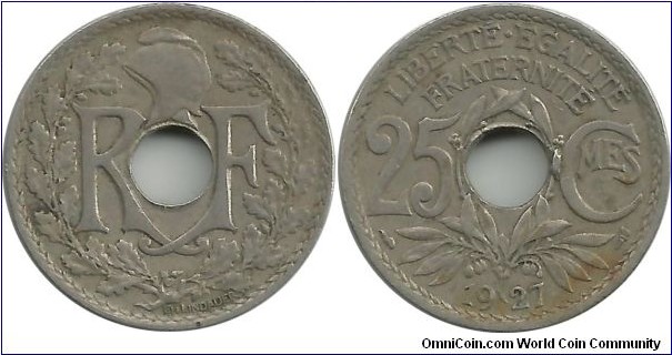 France 25 Centimes 1927