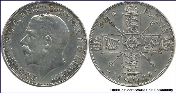 GBritain 1 Florin 1924 (I clean this coin)