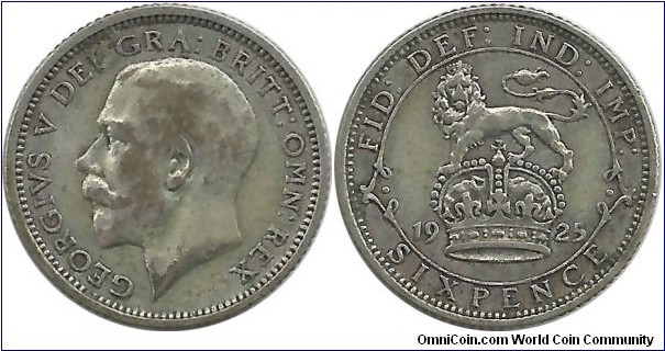 GBritain 6 Pence 1925