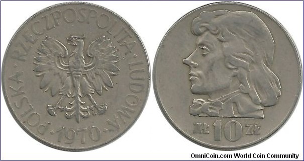 Poland 10 Złotych 1970