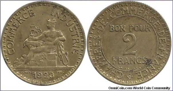 France 2 Francs 1923