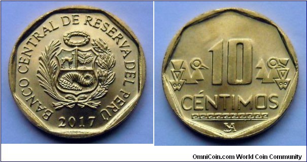 Peru 10 centimos.
2017