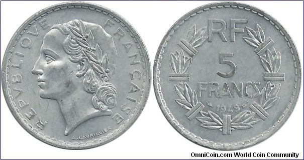 France 5 Francs 1949