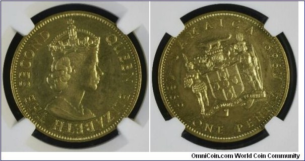 Jamaica 1 Penny 1969 KM#42 PF66