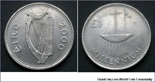 Ireland 1 pound.
2000, Millennium.