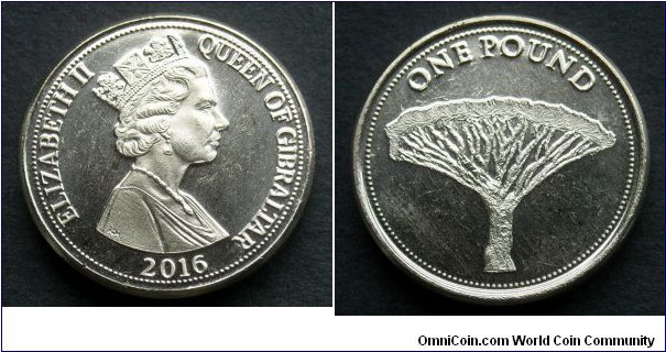 Gibraltar 1 pound.
2016
