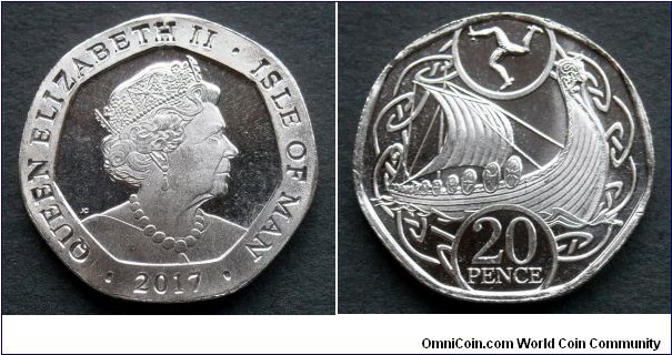 Isle of Man 20 pence.
2017