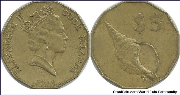 CookIslands 5 Dollars 1992