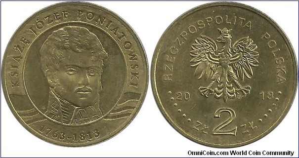 Poland 2 Zlote 2013-200th Anniversary, Death of Prince Józef Poniatowski