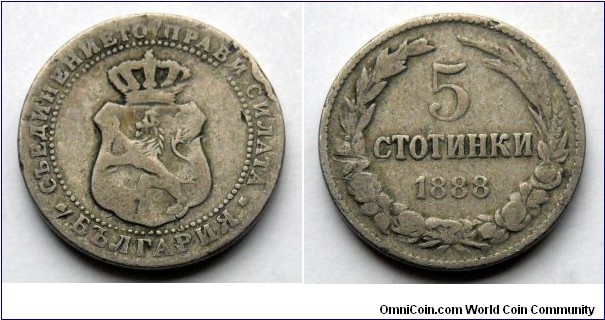 Bulgaria 5 stotinki.
1888