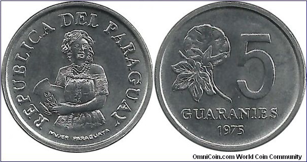Paraguay 5 Guaranies 1975