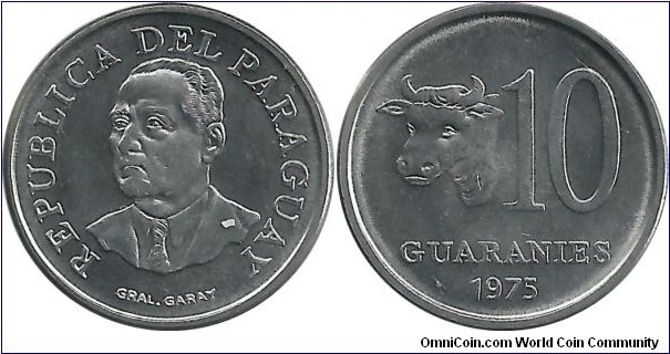 Paraguay 10 Guaranies 1975