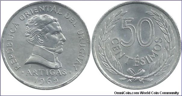 Uruguay 50 Centesimos 1965