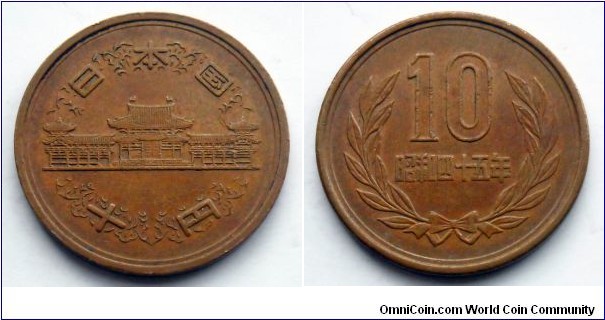 Japan 10 yen.
1970