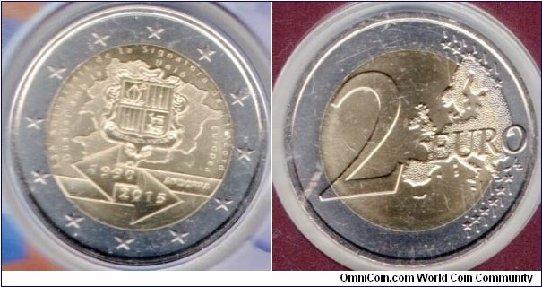 2 Euros 
25 Years of Customs Union with the EU. Coincard