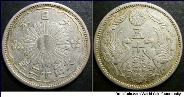 Japan 1923 (Taisho 12) 50 sen. 