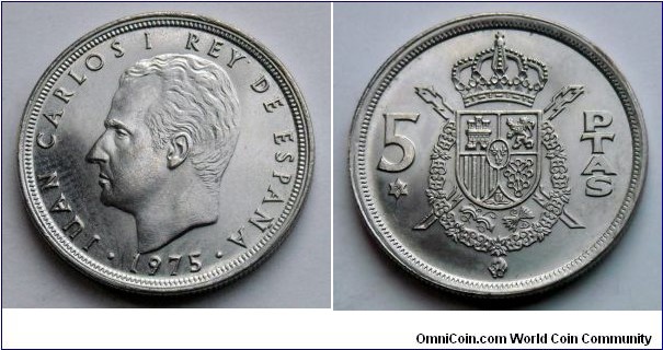 Spain 5 pesetas.
1975(76)