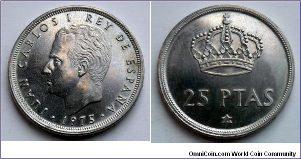 Spain 25 pesetas.
1975(76)