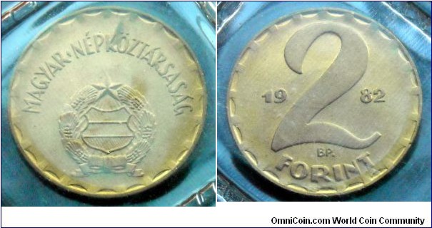 Hungary 2 forint from 1982 annual coin set.