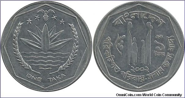 Bangladesh 1 Taka 2002