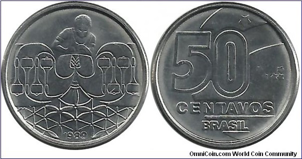 Brasil 50 Centavos 1989