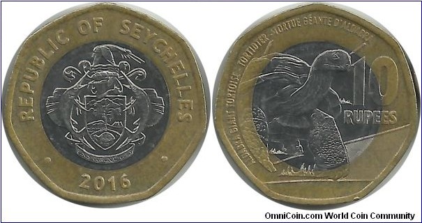 Seychelles 10 Rupees 2016