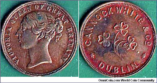 Dublin (County Dublin) N.D. 1 Farthing.

Cannock White & Co.