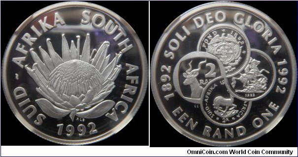 Silver Rand - Centenary of Coinage in S.A