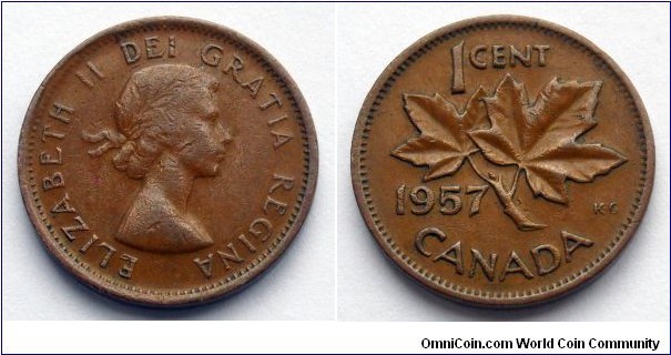 Canada 1 cent.
1957
