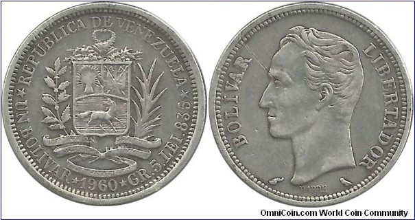 Venezuela 1 Bolivar 1960(a)