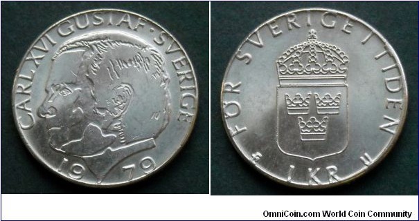 Sweden 1 krona.
1979