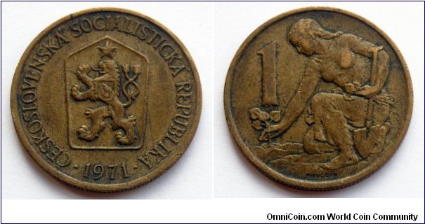 Czechoslovakia 1 koruna.
1971