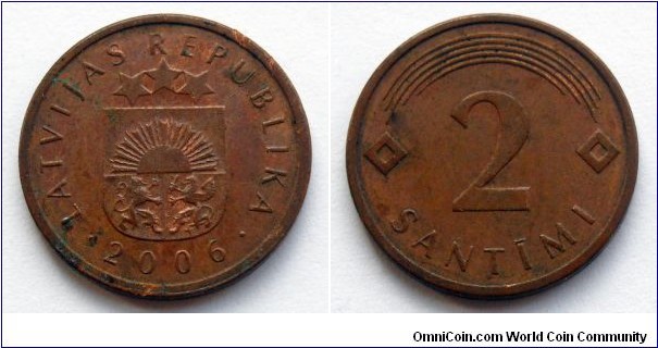 Latvia 2 santimi.
2006