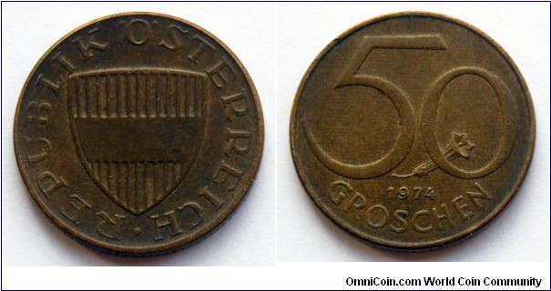 Austria 50 groschen.
1974