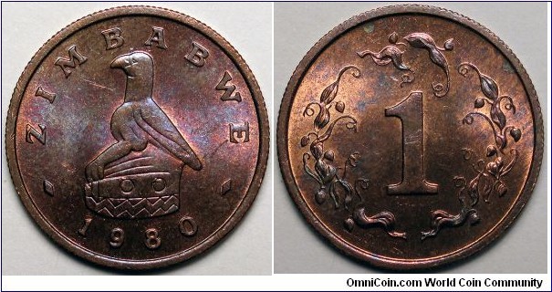 Zimbabwe, 1980 1 Cent, KM#1.