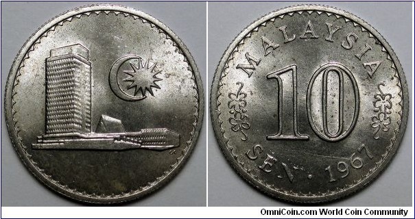 Malaysia, 1967 10 Sen, KM#3.