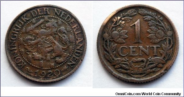 Netherlands 1 cent.
1920