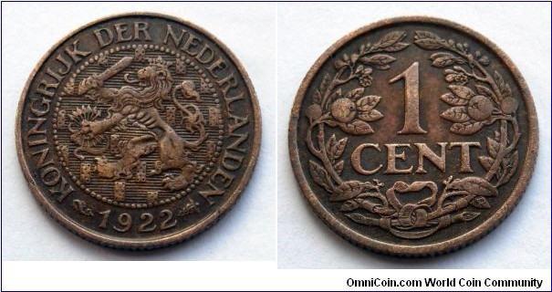 Netherlans 1 cent.
1922