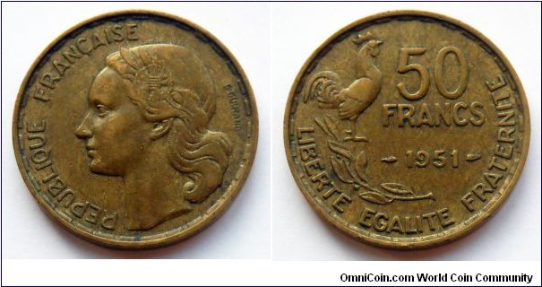 France 50 francs.
1951
