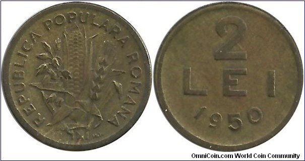 RomaniaPR 2 Lei 1950 -AlBr-